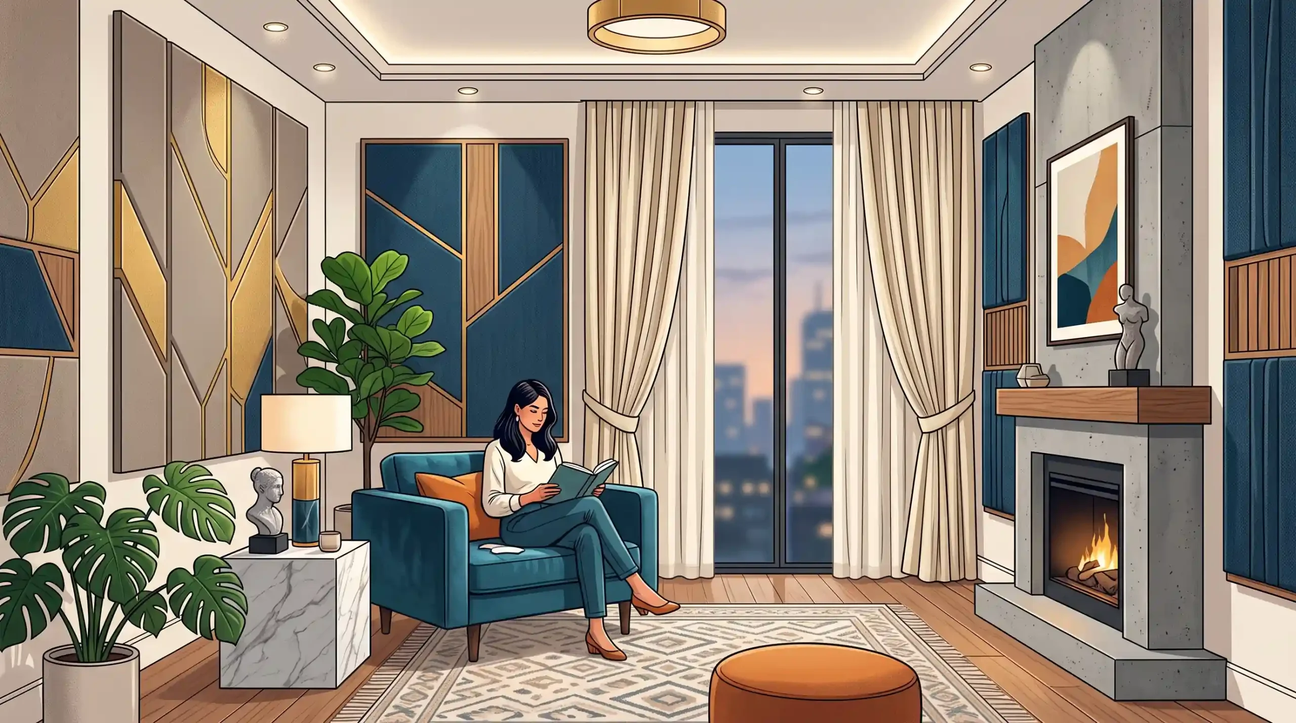 🤫 ویژگی‌های آکوستیک و عایق صدا در طراحی لوکس