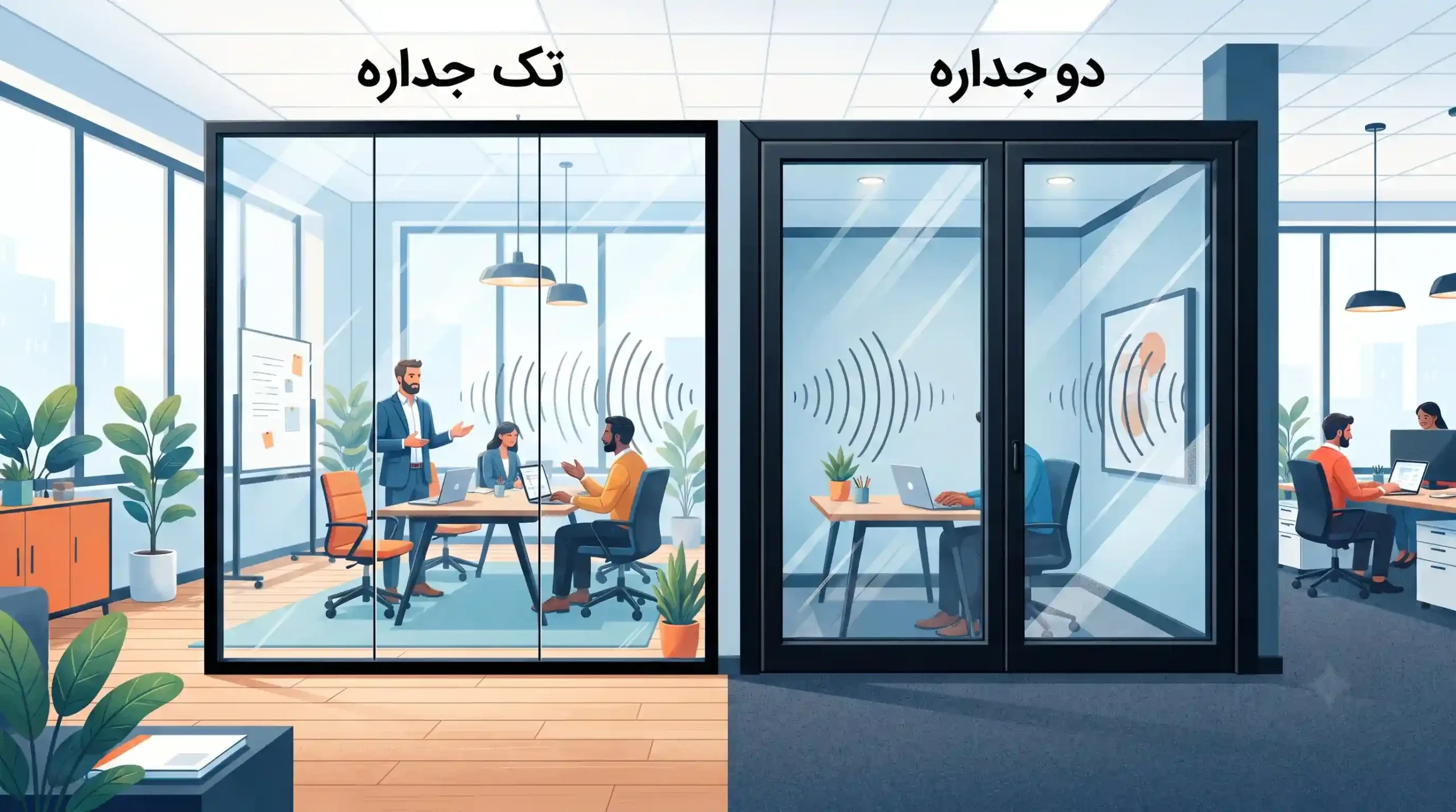 📊 مقایسه همه جانبه مشخصات فنی پارتیشن‌های تک جداره و دو جداره