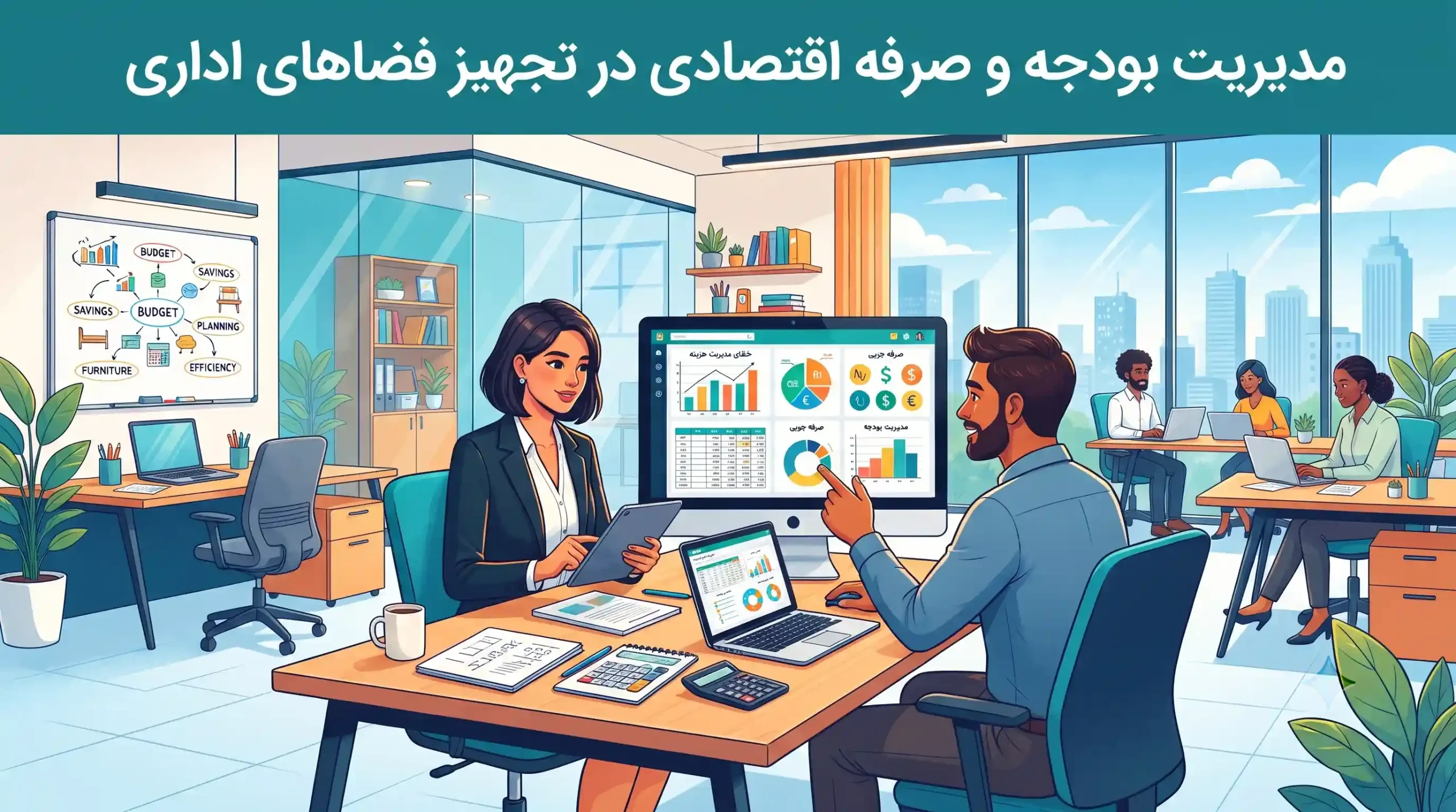 💰 مدیریت بودجه و صرفه اقتصادی در تجهیز فضاهای اداری