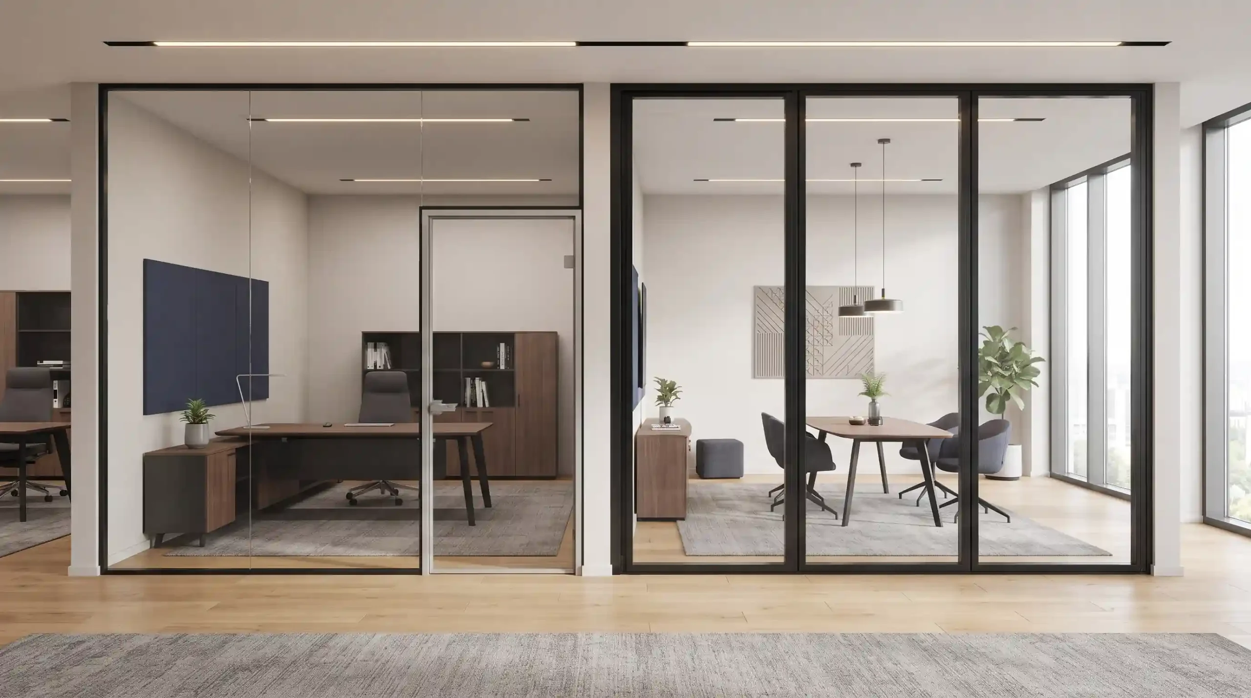 🚪 پارتیشن اداری تک‌جداره در برابر دوجداره؛ مقایسه جامع