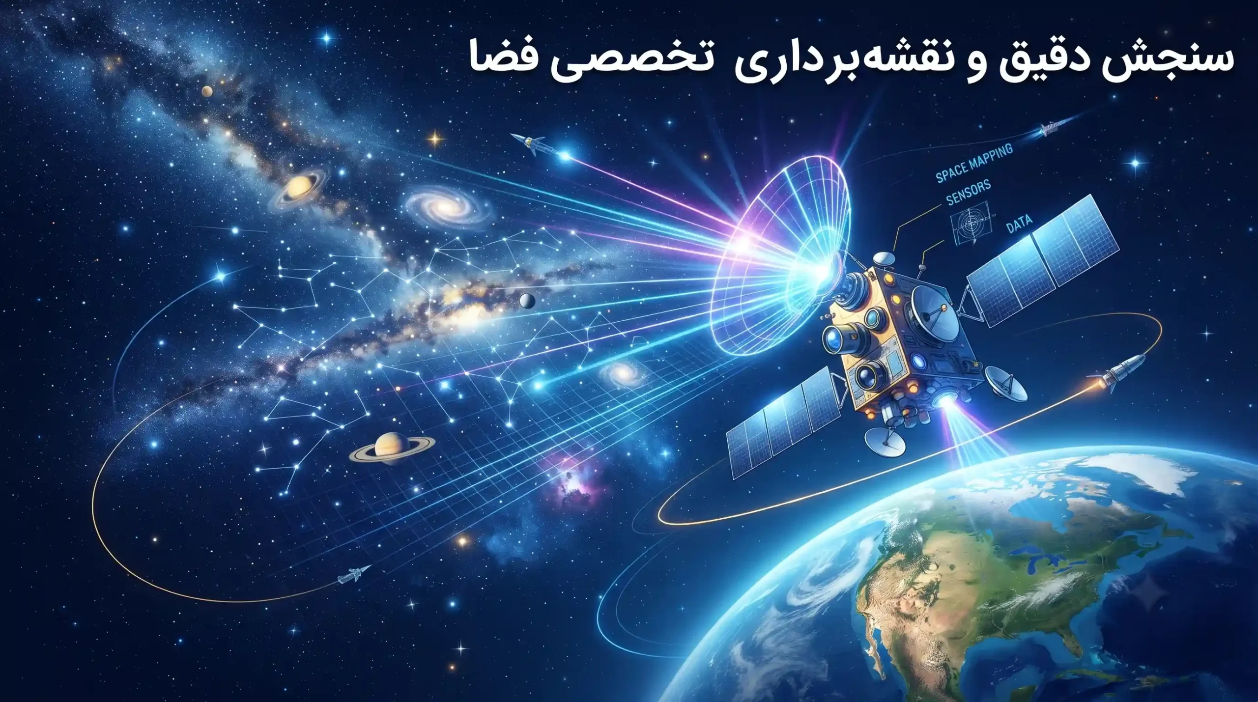 📐 سنجش دقیق و نقشه‌برداری تخصصی فضا