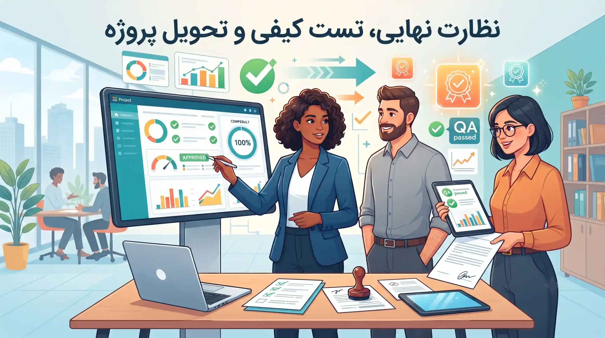 🔑 نظارت نهایی، تست کیفی و تحویل پروژه