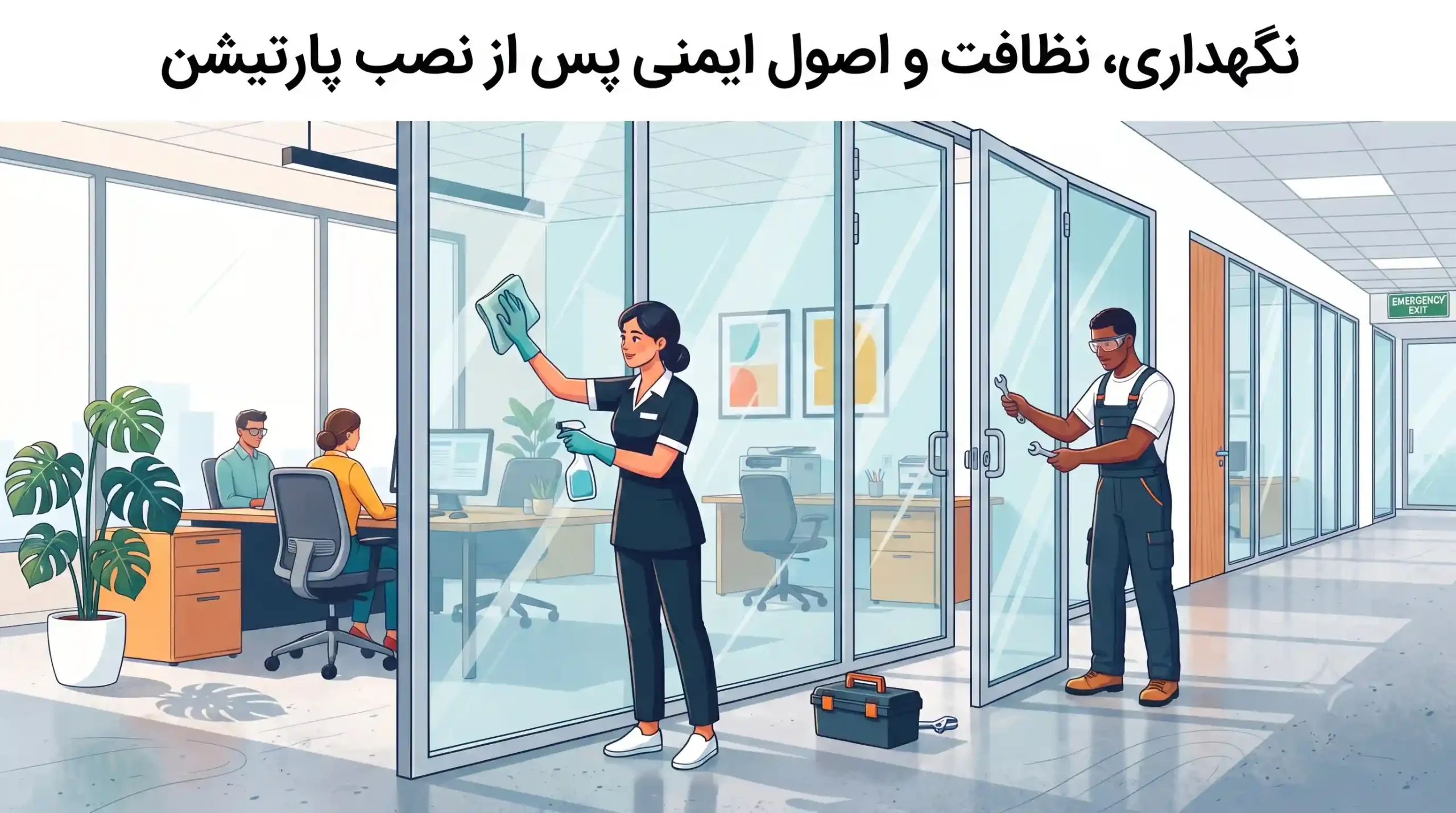 🧼 نگهداری، نظافت و اصول ایمنی پس از نصب پارتیشن