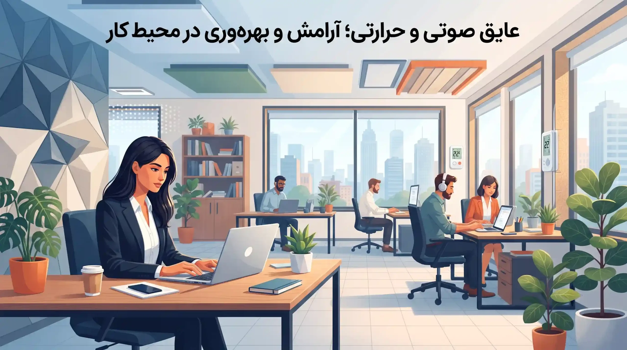 🤫 عایق صوتی و حرارتی؛ آرامش و بهره‌وری در محیط کار