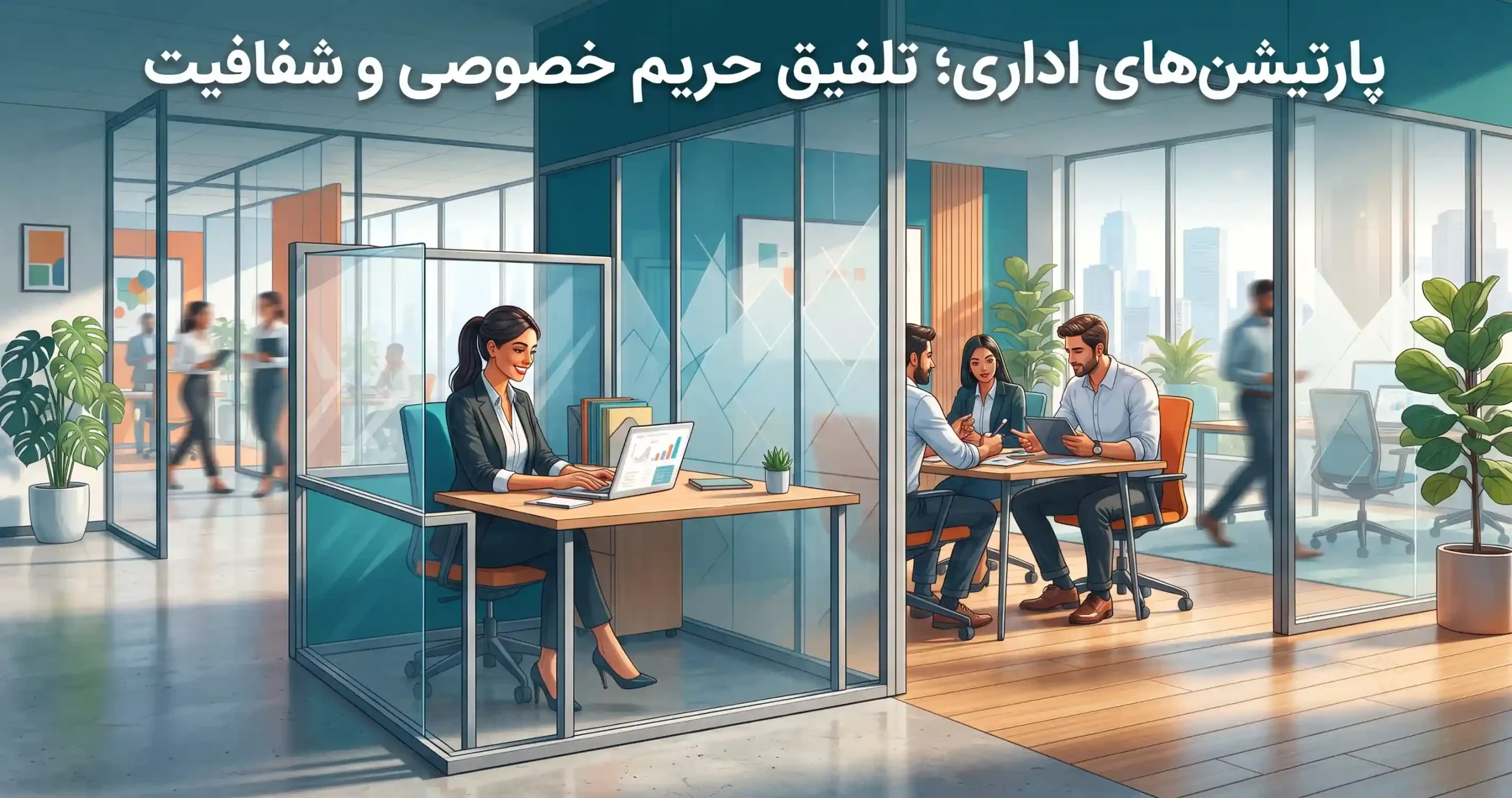 🚪 پارتیشن‌های اداری؛ تلفیق حریم خصوصی و شفافیت