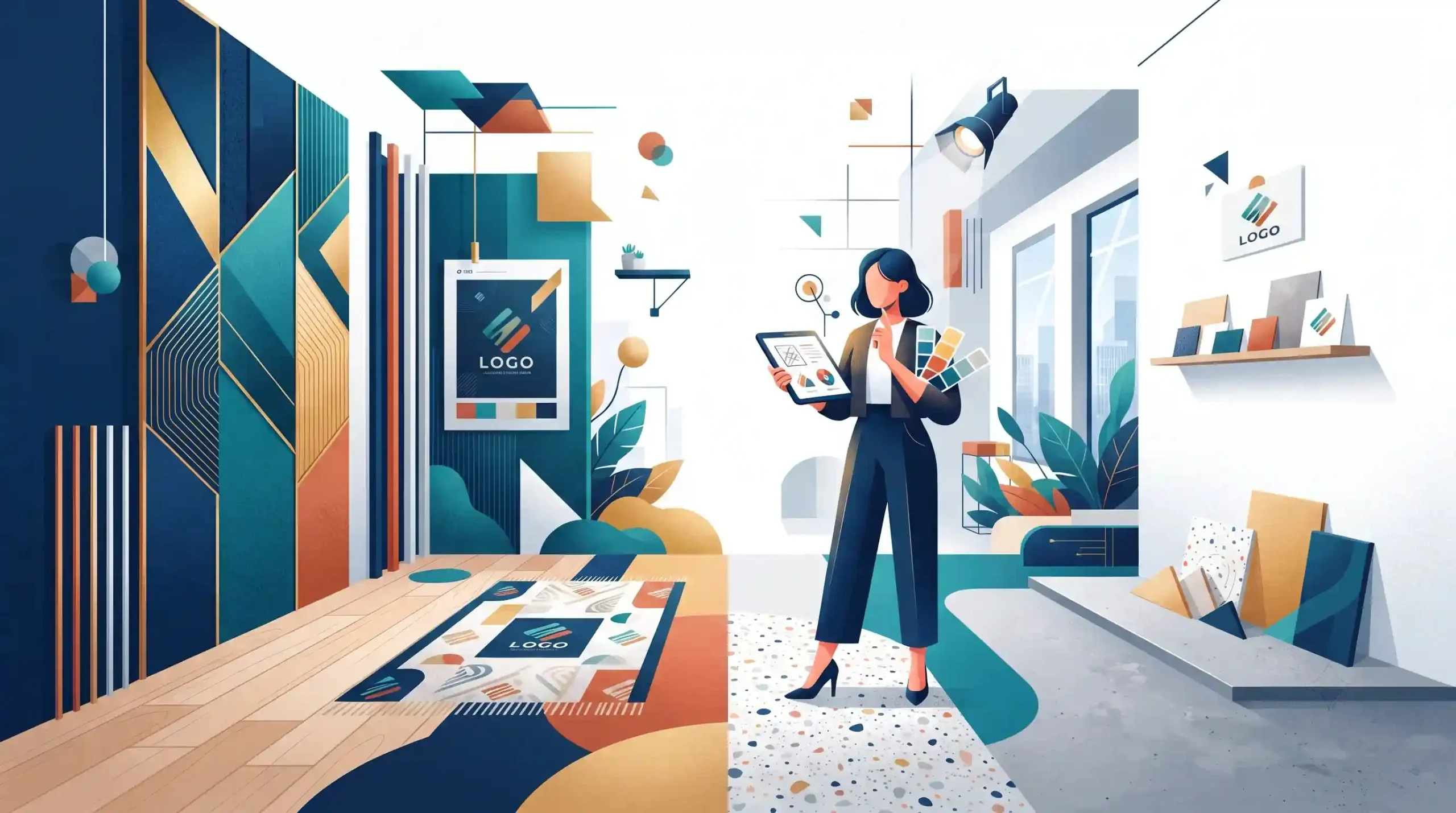 🎨 نقش دیوارپوش و کفپوش در خلق هویت بصری برند