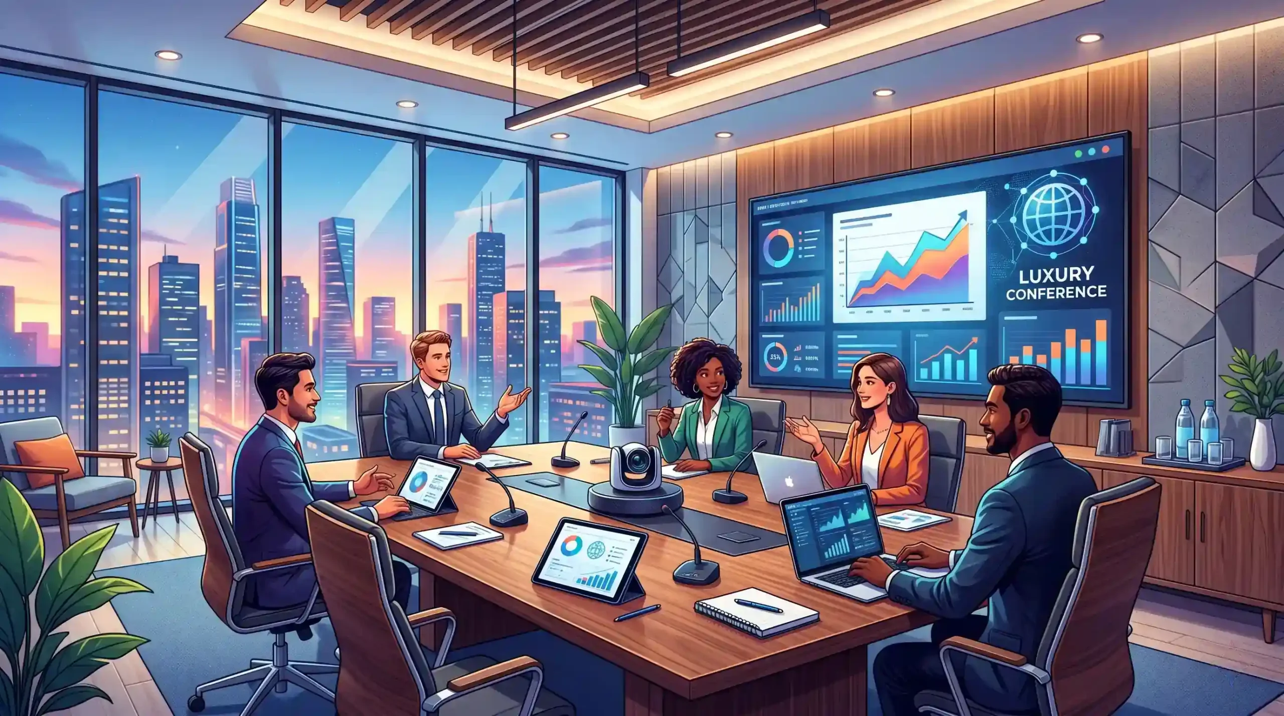 مقدمه‌ای بر اهمیت اتاق کنفرانس و تجهیزات لوکس آن