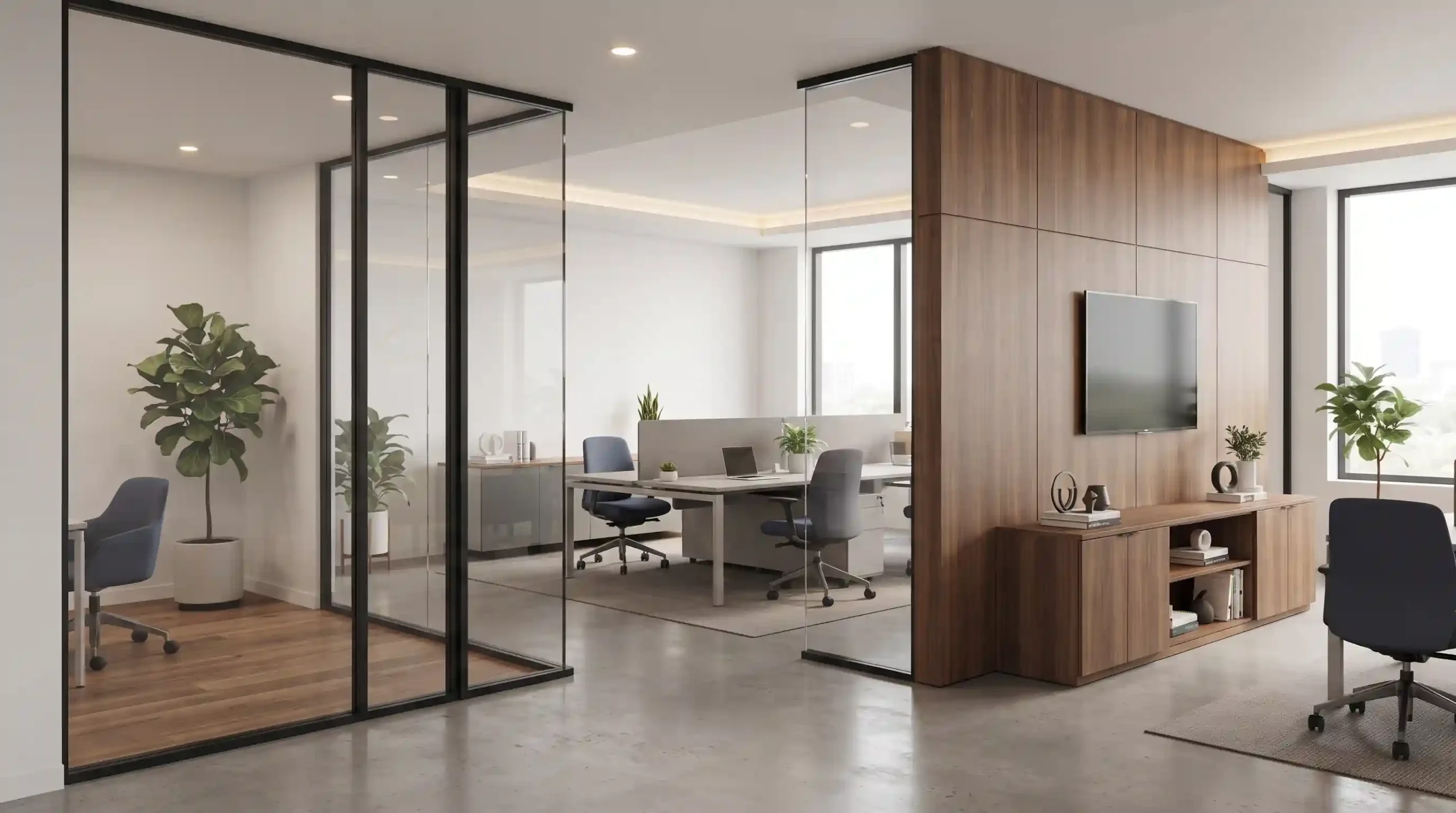 🚪 یراقآلات، دربها و تجهیزات جانبی در اجرای پارتیشنهای اداری